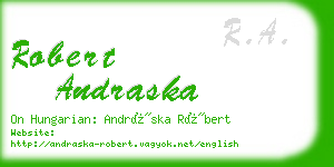 robert andraska business card